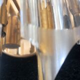 Pair of Venini sconces 1970 golden structure