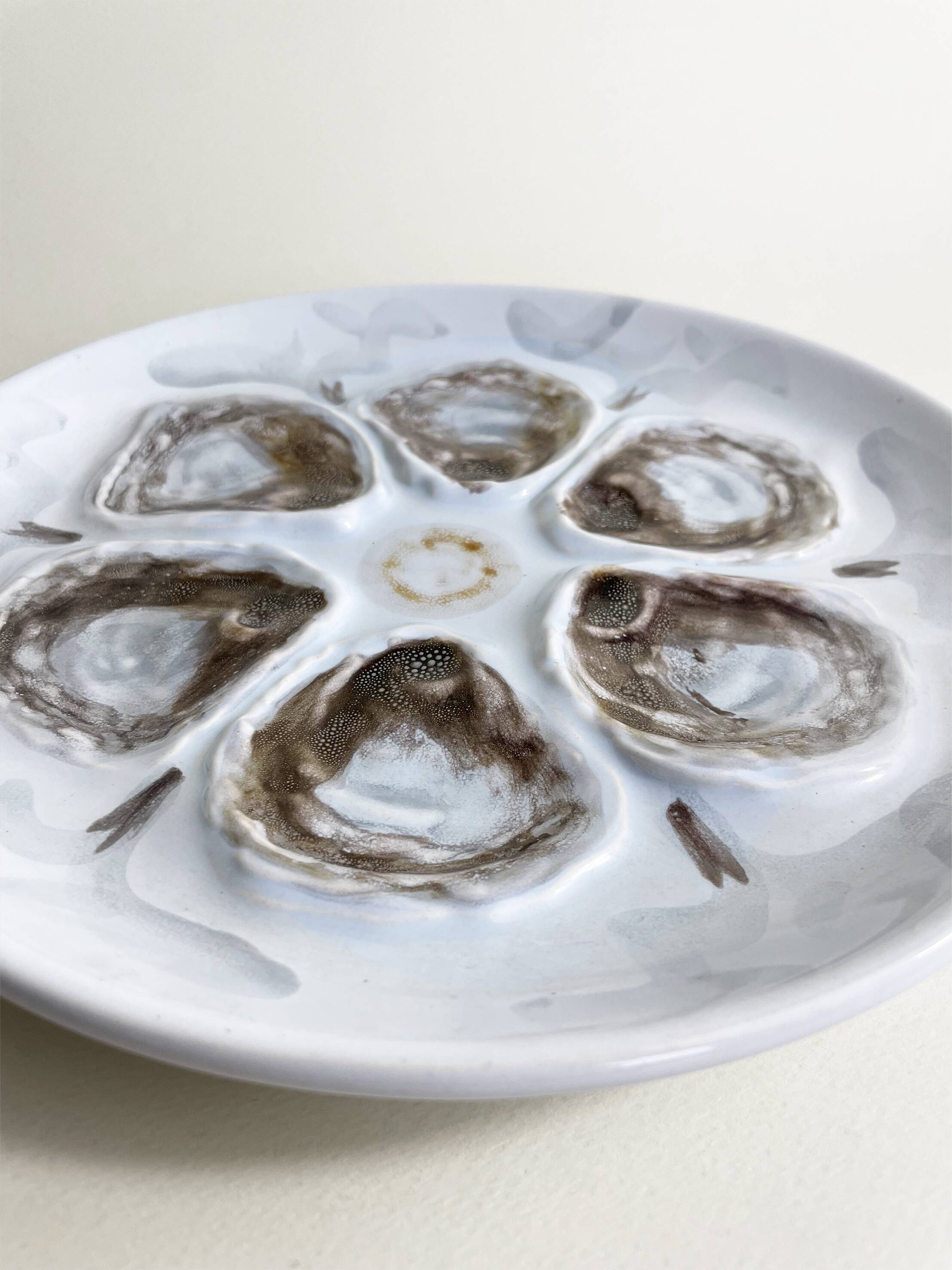 Saint-Amand Earthenware Oyster Plate