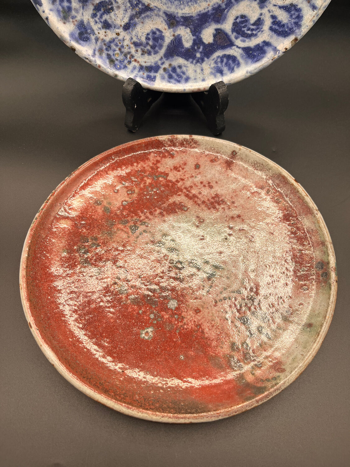 2 glazed ceramic dishes by Paul Guéré