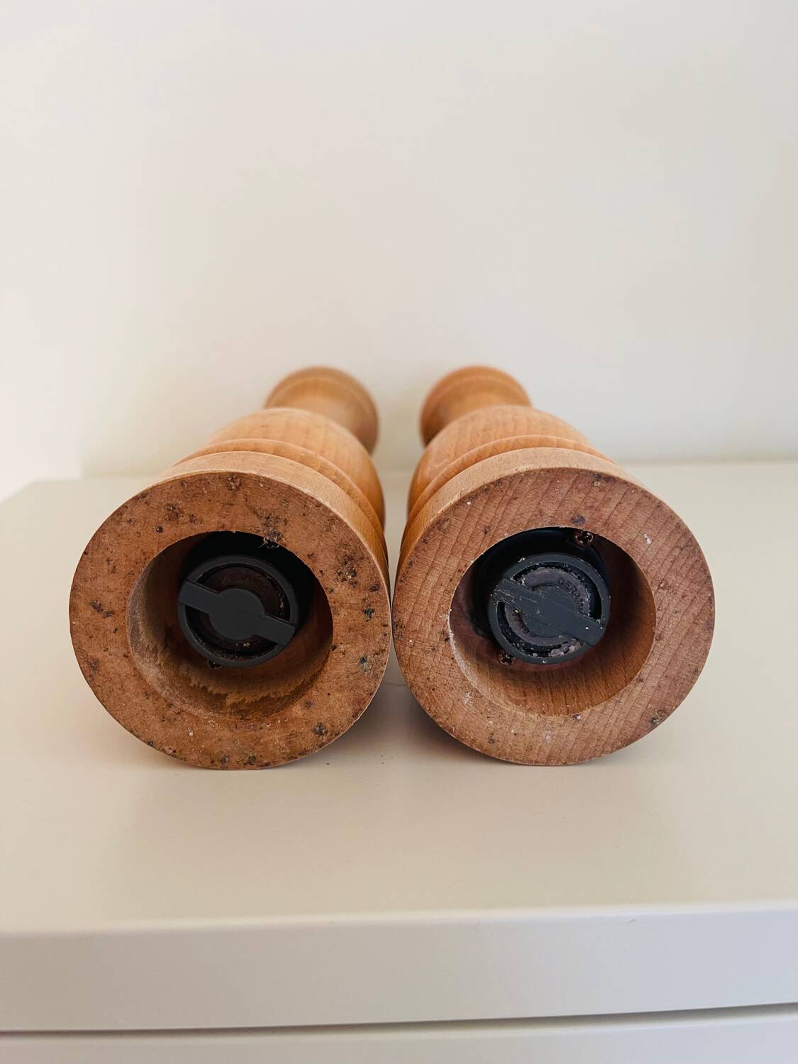 Vintage salt and pepper mills