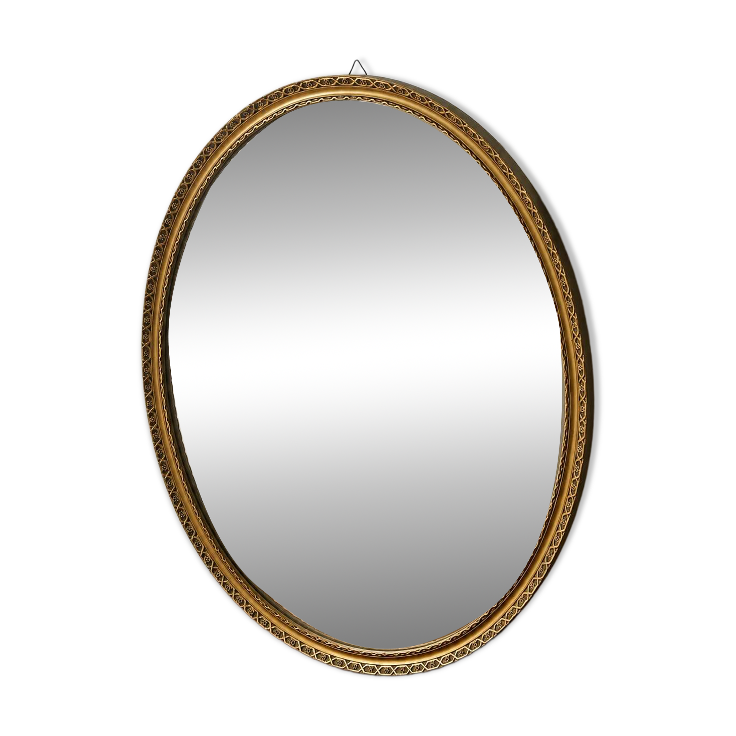 Gold oval mirror - mercury glass