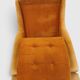 Fauteuil lounge velours côtelé "Gamba S.A. Paris" – Teinte Pêche / Abricot