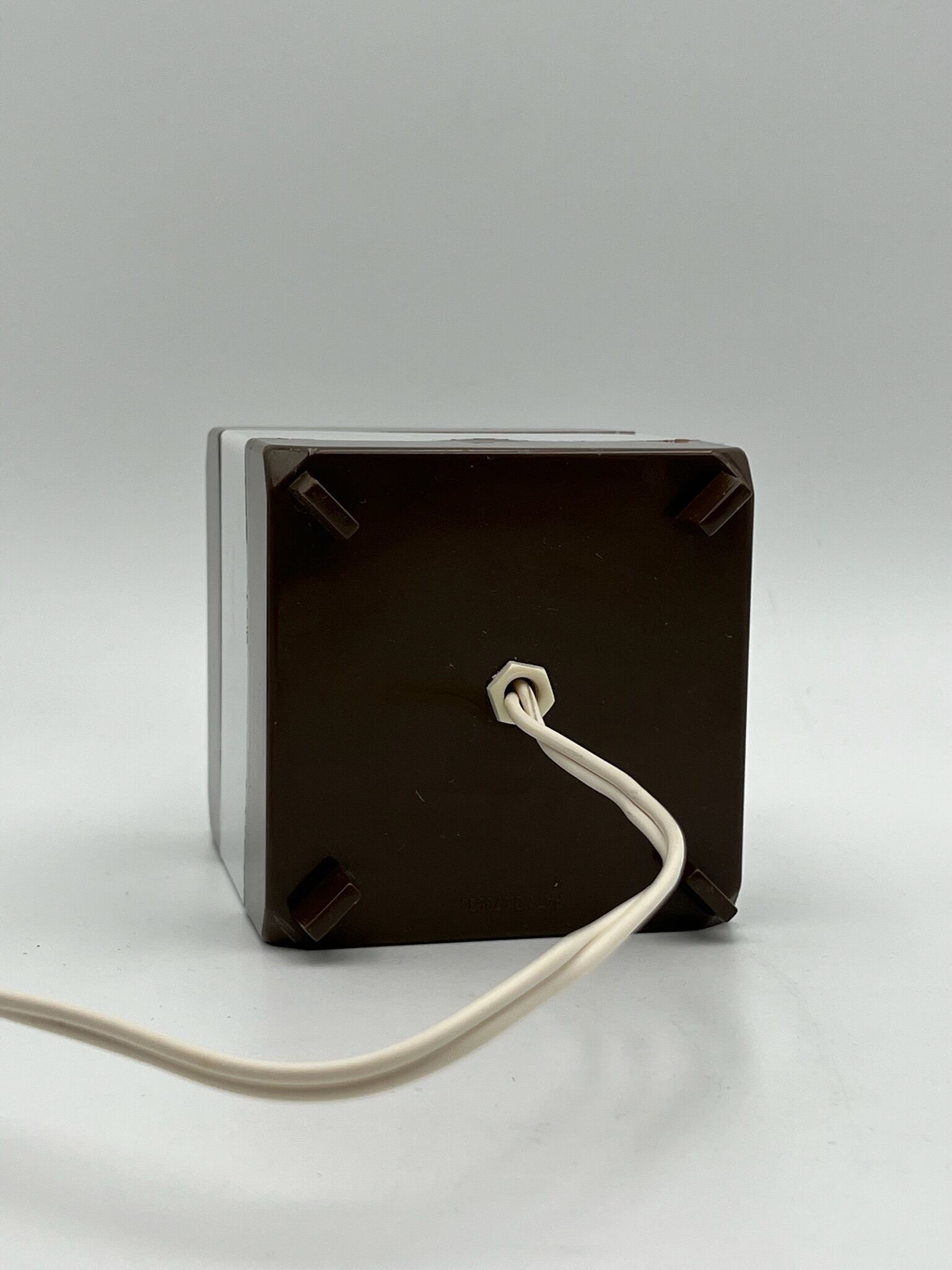 Side table lamp - space age night lamp - plastic cube nostalgic decor