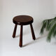 Solid wood tripod stool ⎮Folk art ⎮Mid-20th century