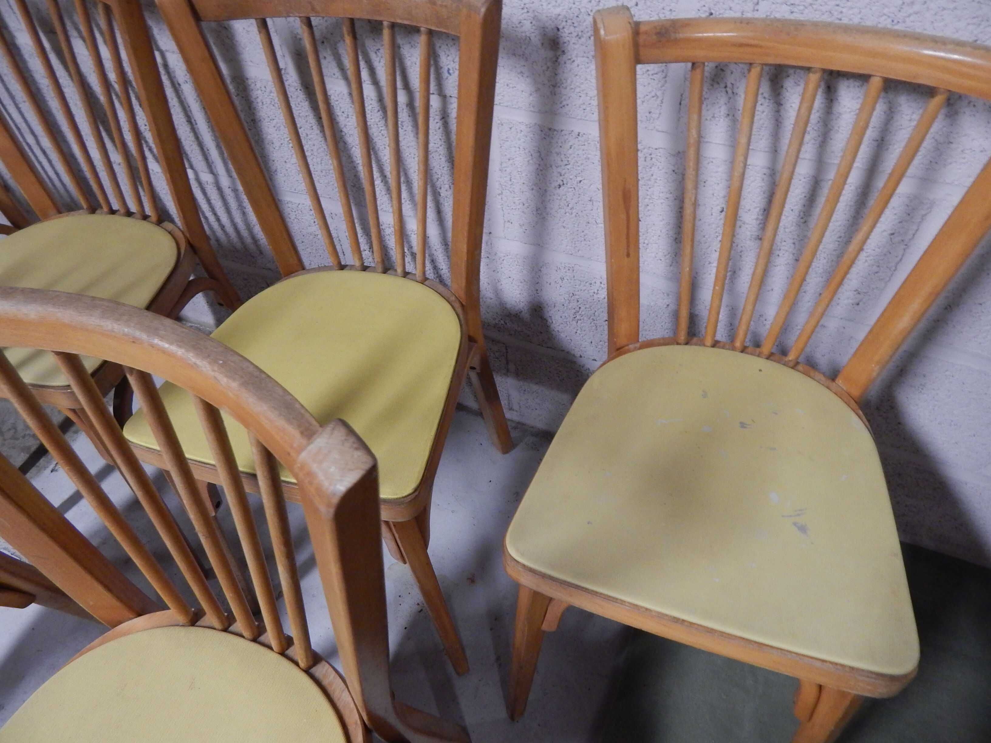 Set of 6 Baumann bistro chairs, 50/60's