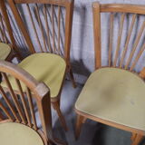 Set of 6 Baumann bistro chairs, 50/60's