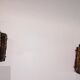 Pair of brutalist wall lamps and hanging lamps