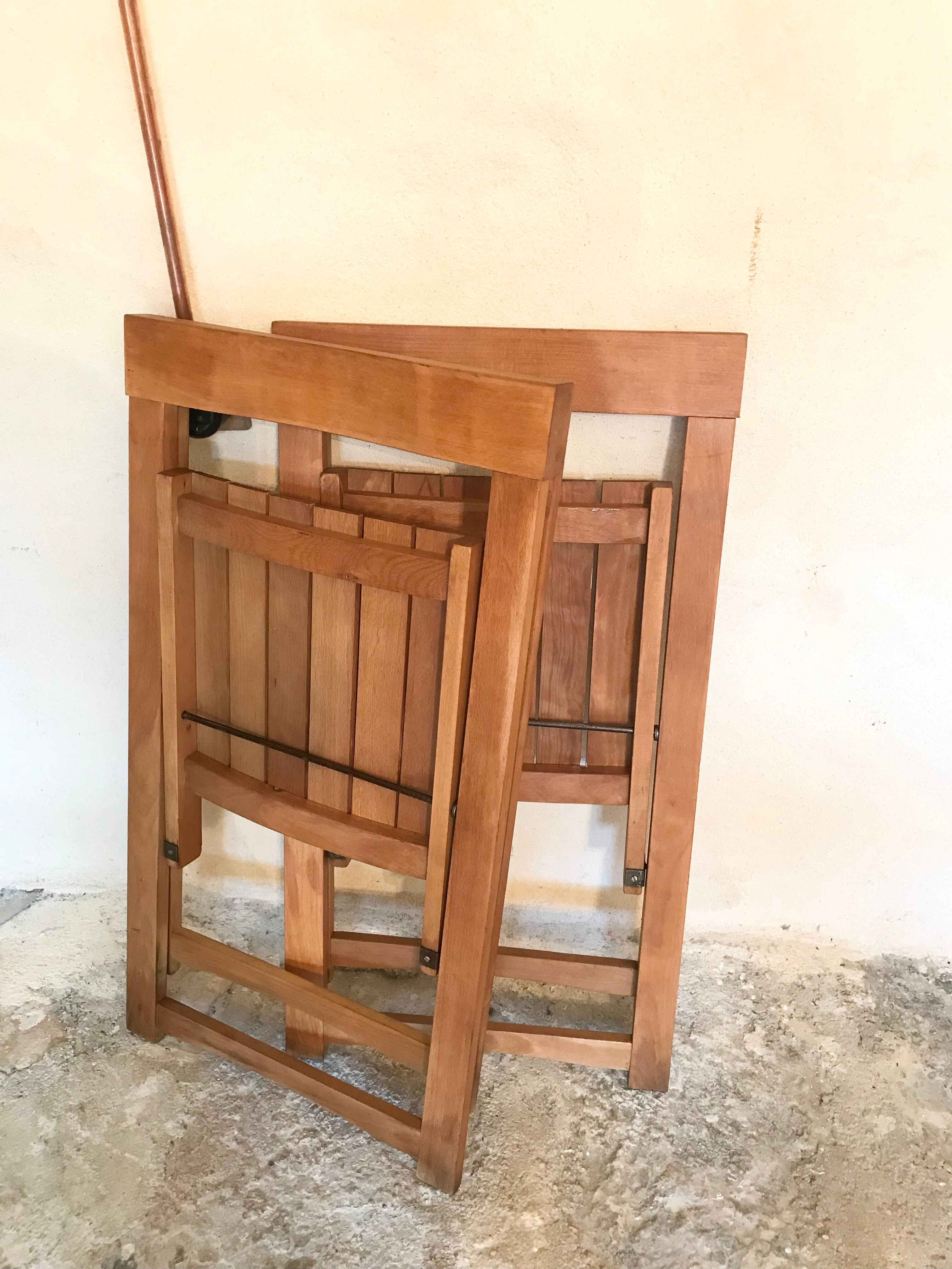 Pair of vintage folding chairs 1960's