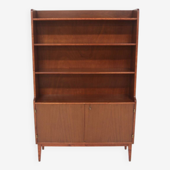 Scandinavian mahogany bookcase chest of drawers, Sweden, 1960