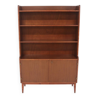 Scandinavian mahogany bookcase chest of drawers, Sweden, 1960