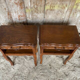 Louis xv style nightstand with drawer + vintage case