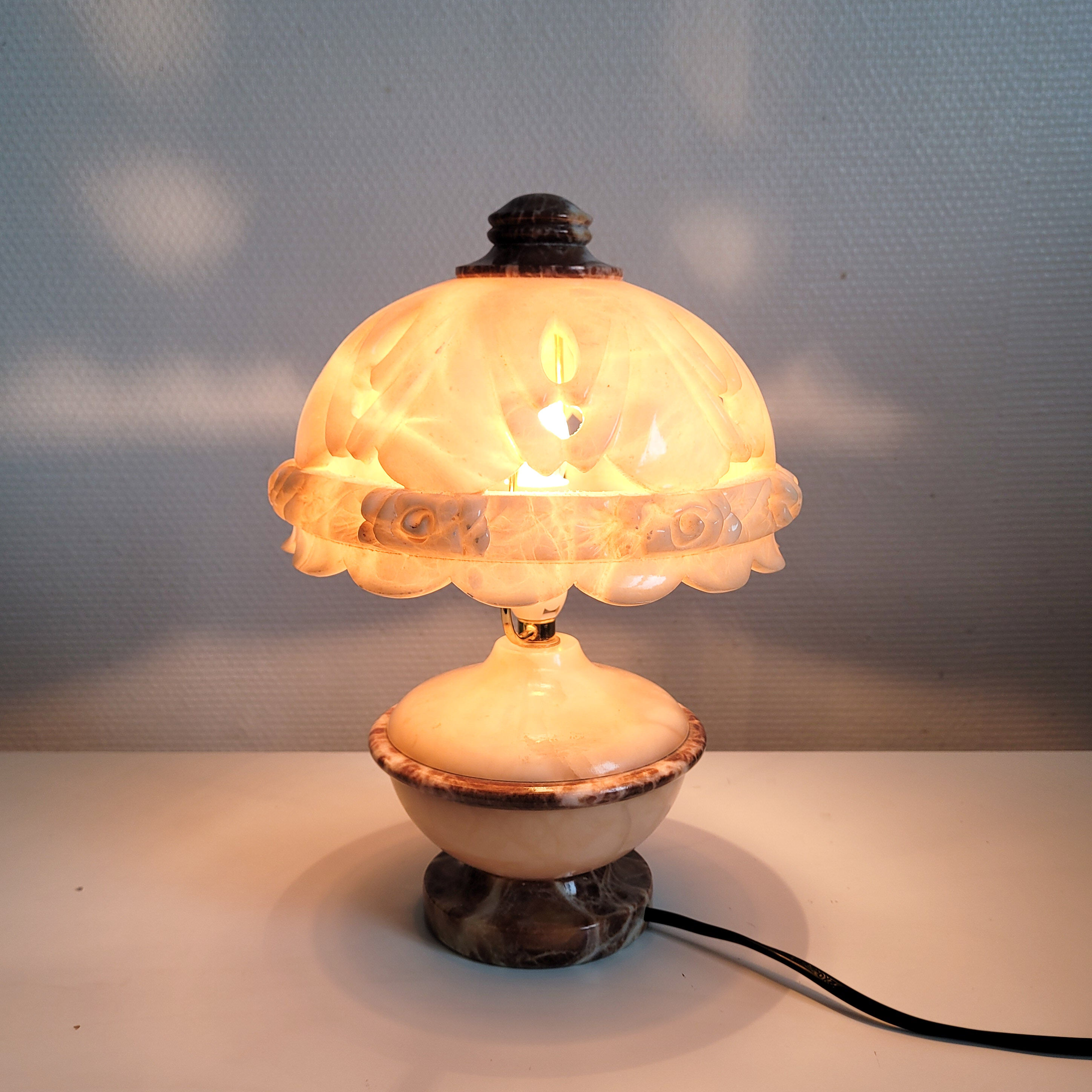 Vintage marble and alabaster lamp