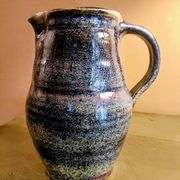 Glazed stoneware jug handmade