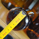 Tea jars made of smoked glass amber