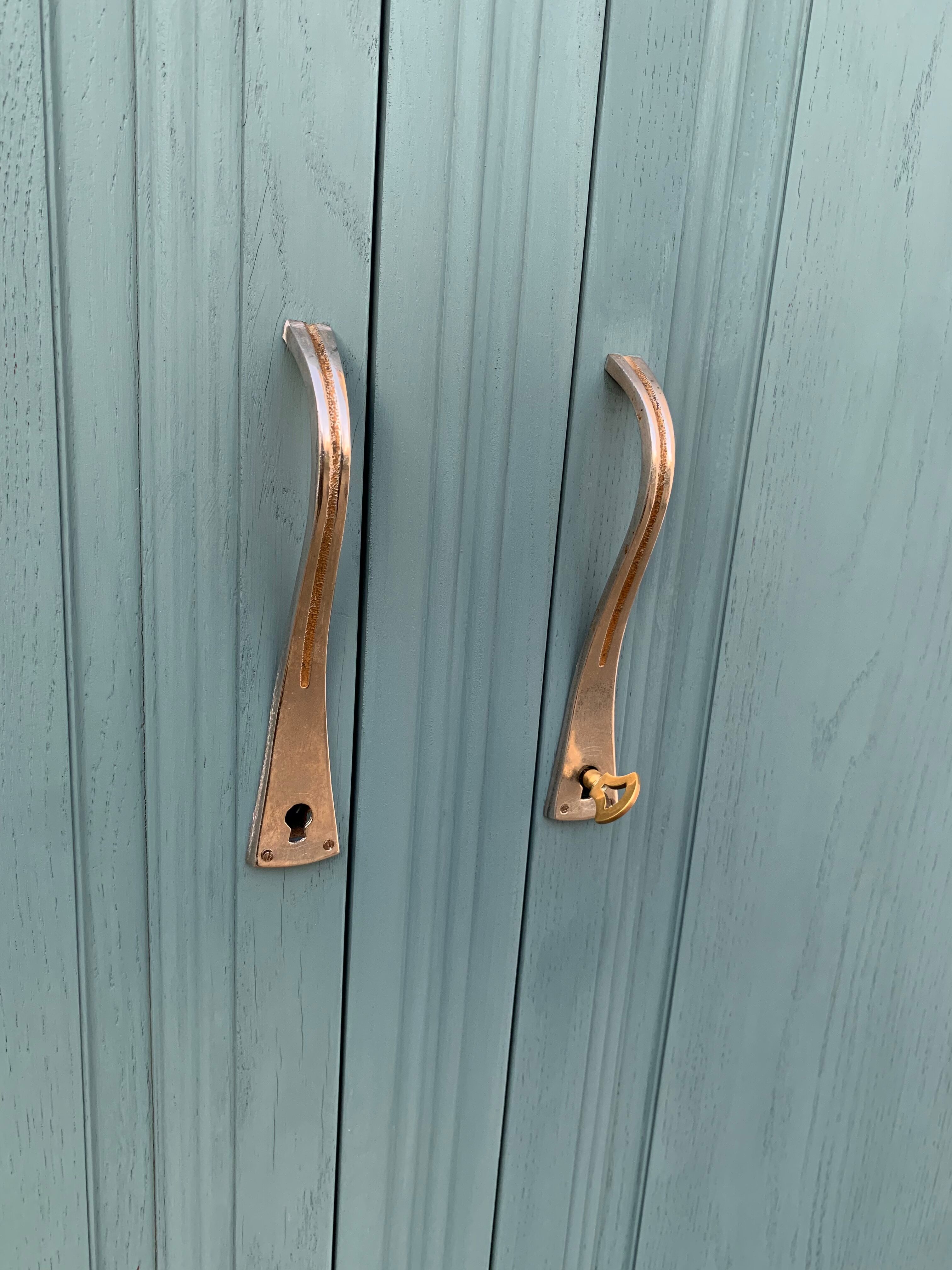 Parisian art deco wardrobe blue gray 1930