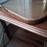 Empty table with bar flap