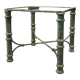 Table d’appoint en fer et verre patine antique