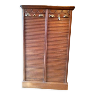 Double curtain binder of solid oak notary 1930