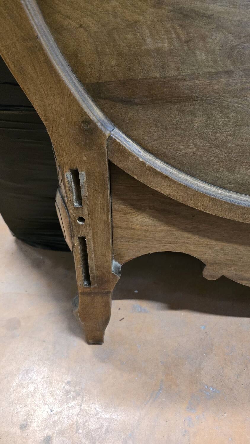 Antique carved wooden headboard, Louis XV style – early 20th century