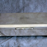 English silver metal card box