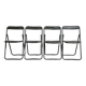 Set of 4 folding military chairs stamped Verhaeghe