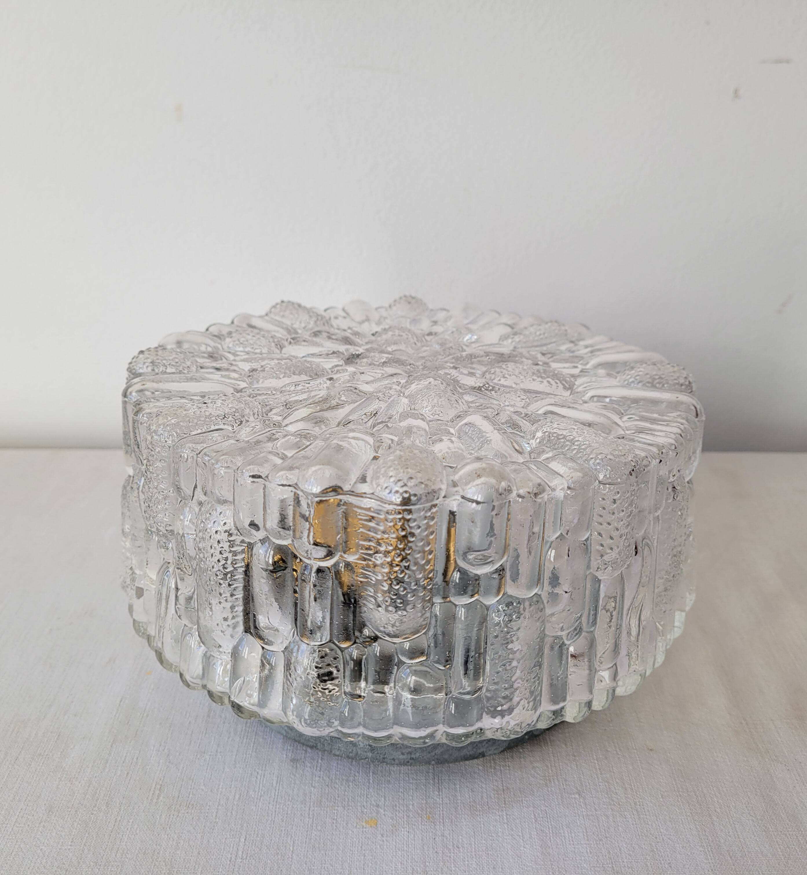 Molded glass ceiling light
