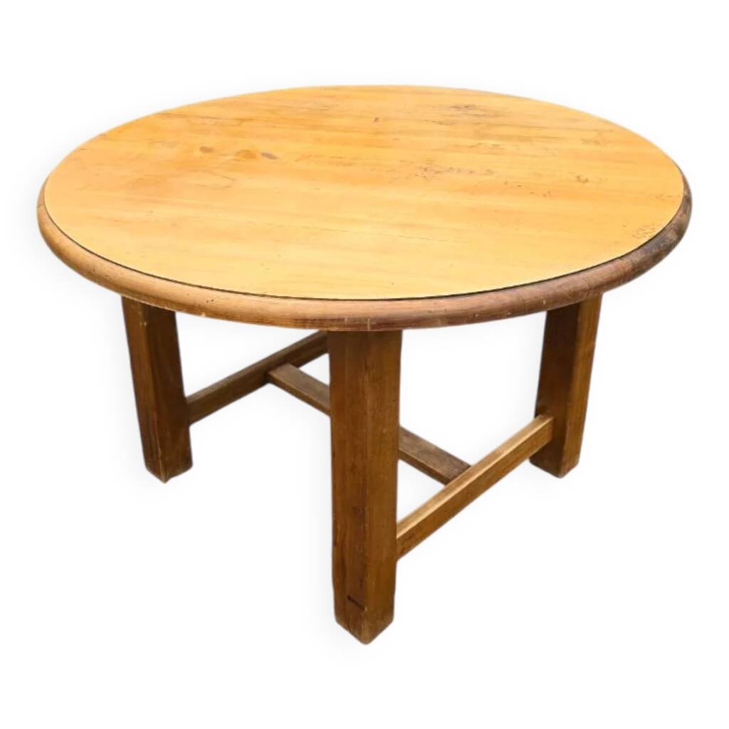 Table ronde chêne massif