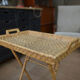 Desserte pliante en Rotin Vintage 1960