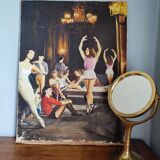 Painting on canvas former ballet dancers signed