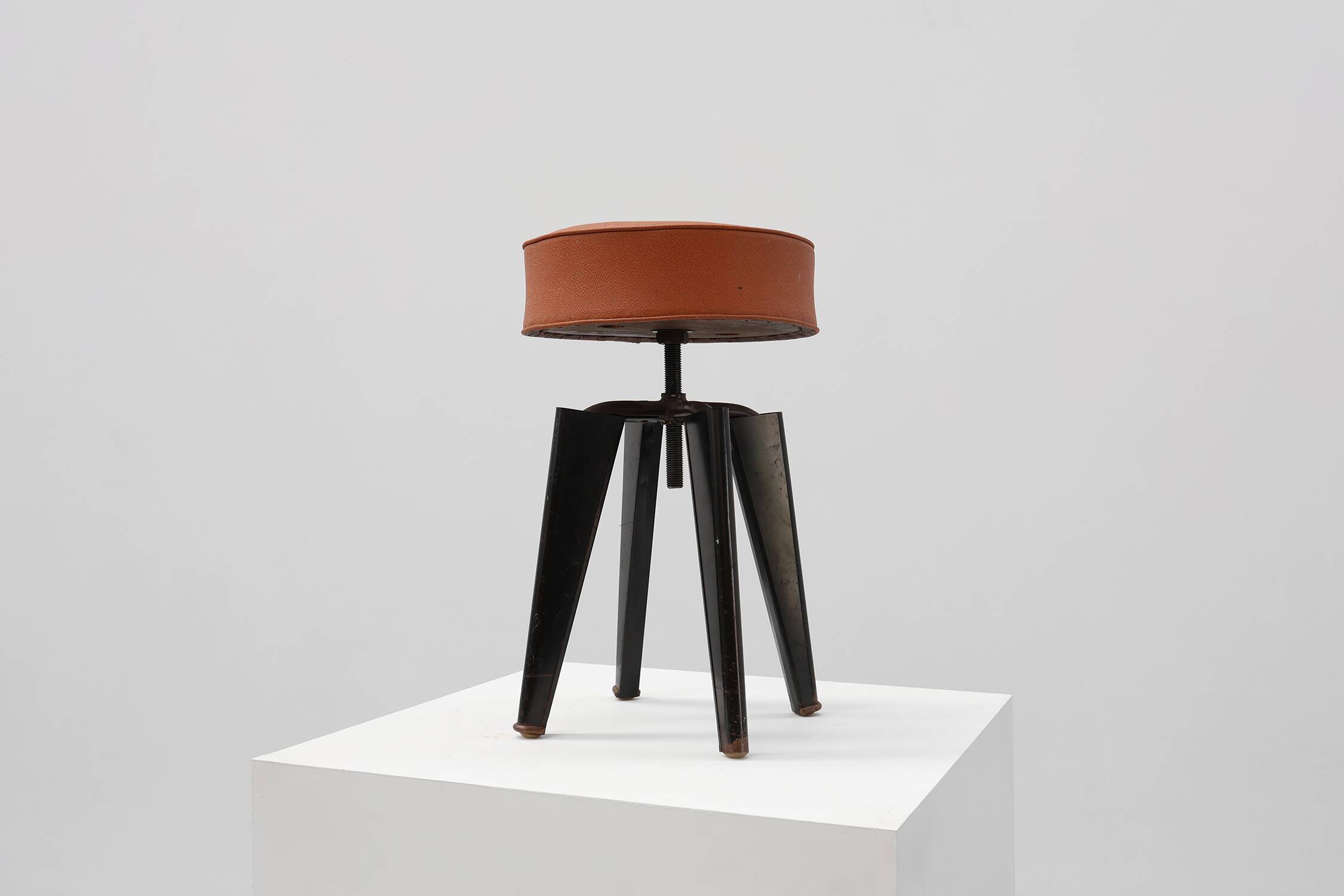 Iconic Clemenceau stool by André Domin and Marcel Genevière, France  1957