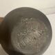 Vintage black ceramic covered pot signed Gómez Miranda — Pottery a