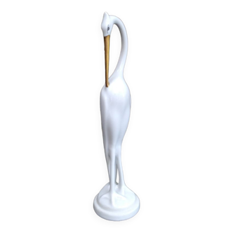 Porcelain crane figure