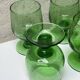 Blown glass stemmed glasses, biot