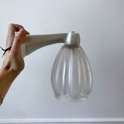 Art Deco wall lamp in molded glass and porcelain 30s