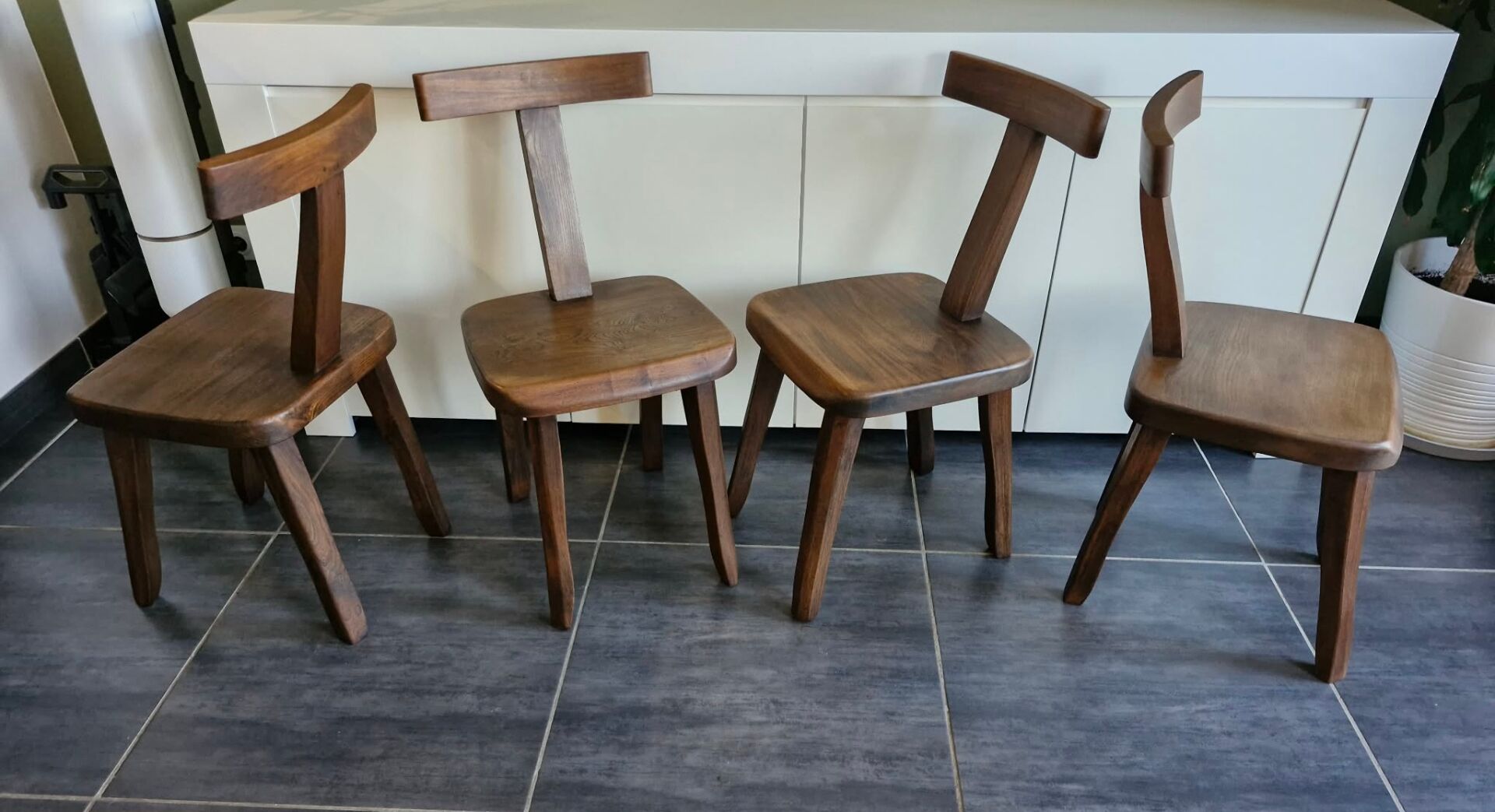 Set of 4 T chairs by Olavi Hanninen, 1960s