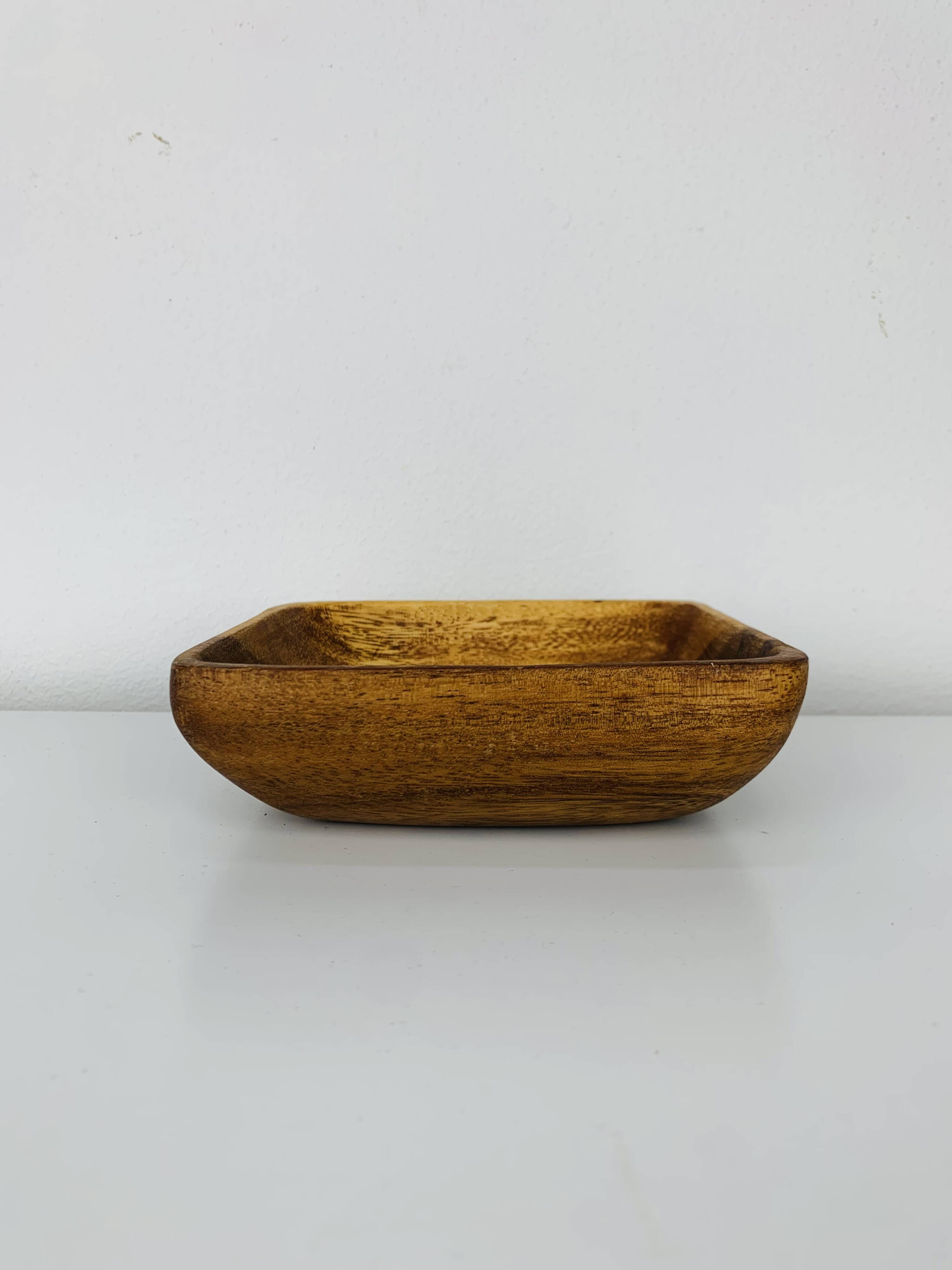 Scandinavian square teak pocket emptier, 1960s