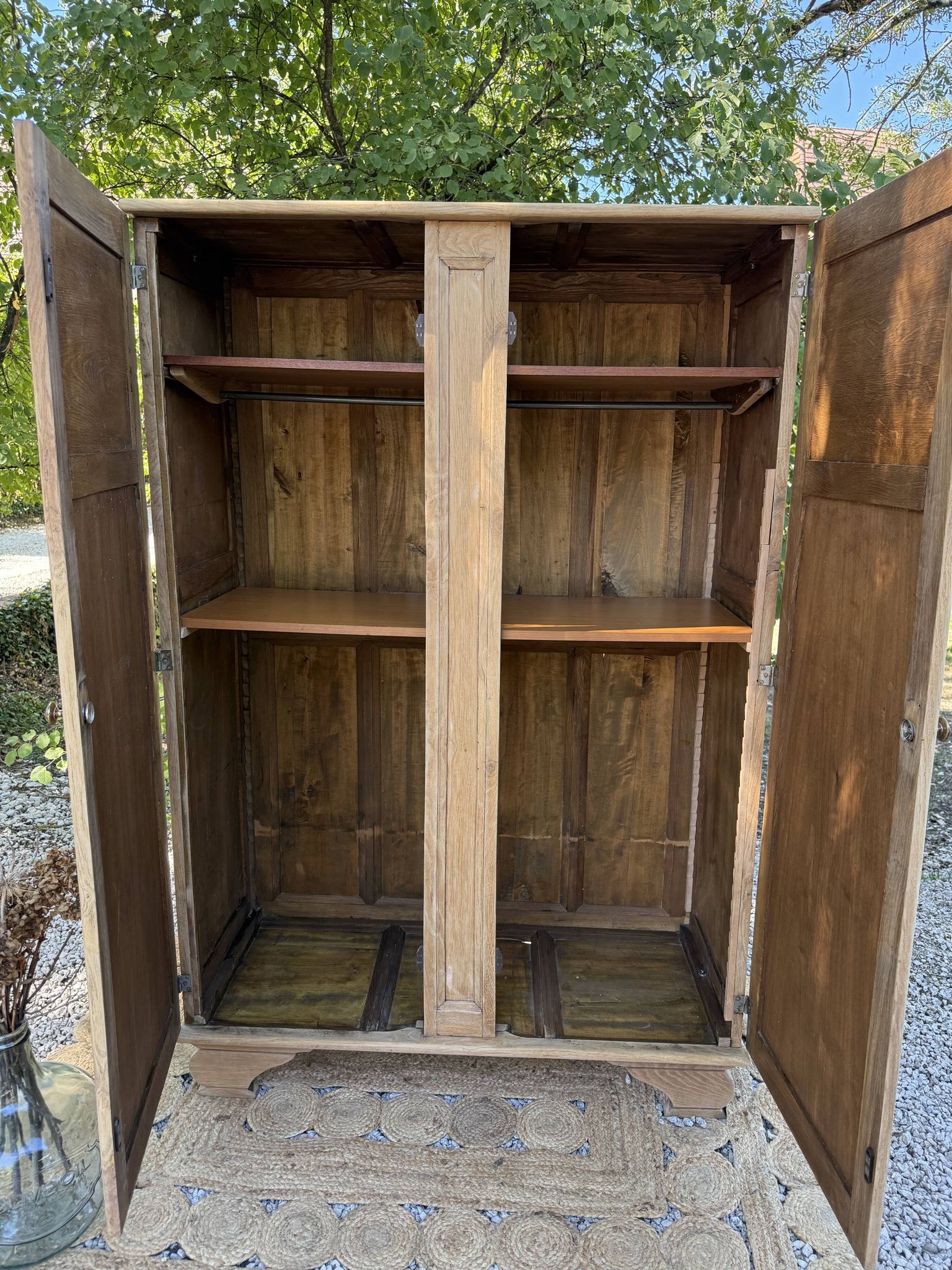 Art Deco solid wood wardrobe