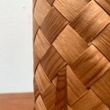 Mid-century Swedish wood veneer table lamp from Vamhus, 1960s.