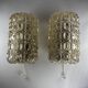 Tynell "Bubble" Limburg 1960s vintage Germany wall lights x2