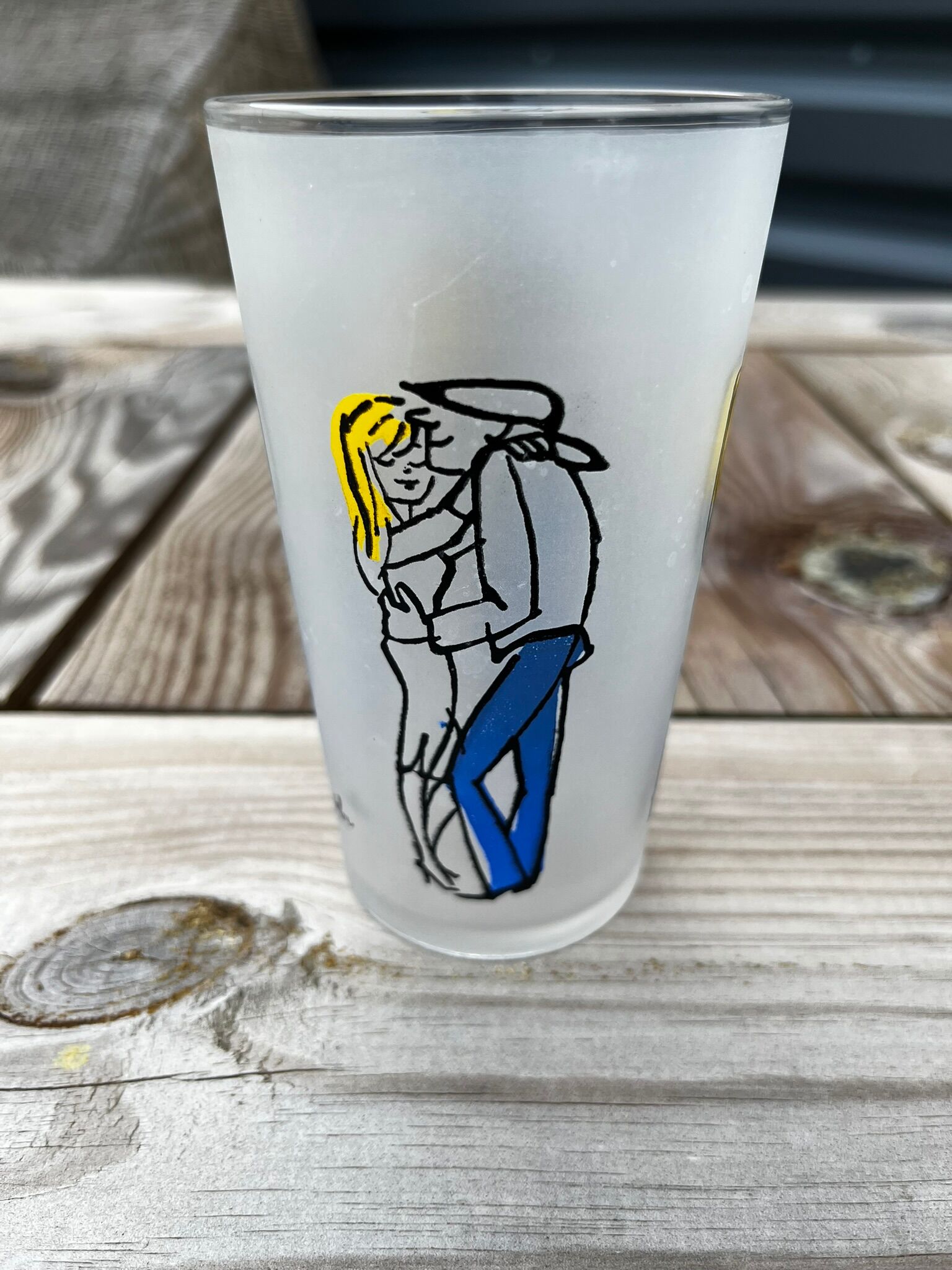 Verre vintage signé Cabu