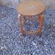Vintage curved wooden stool