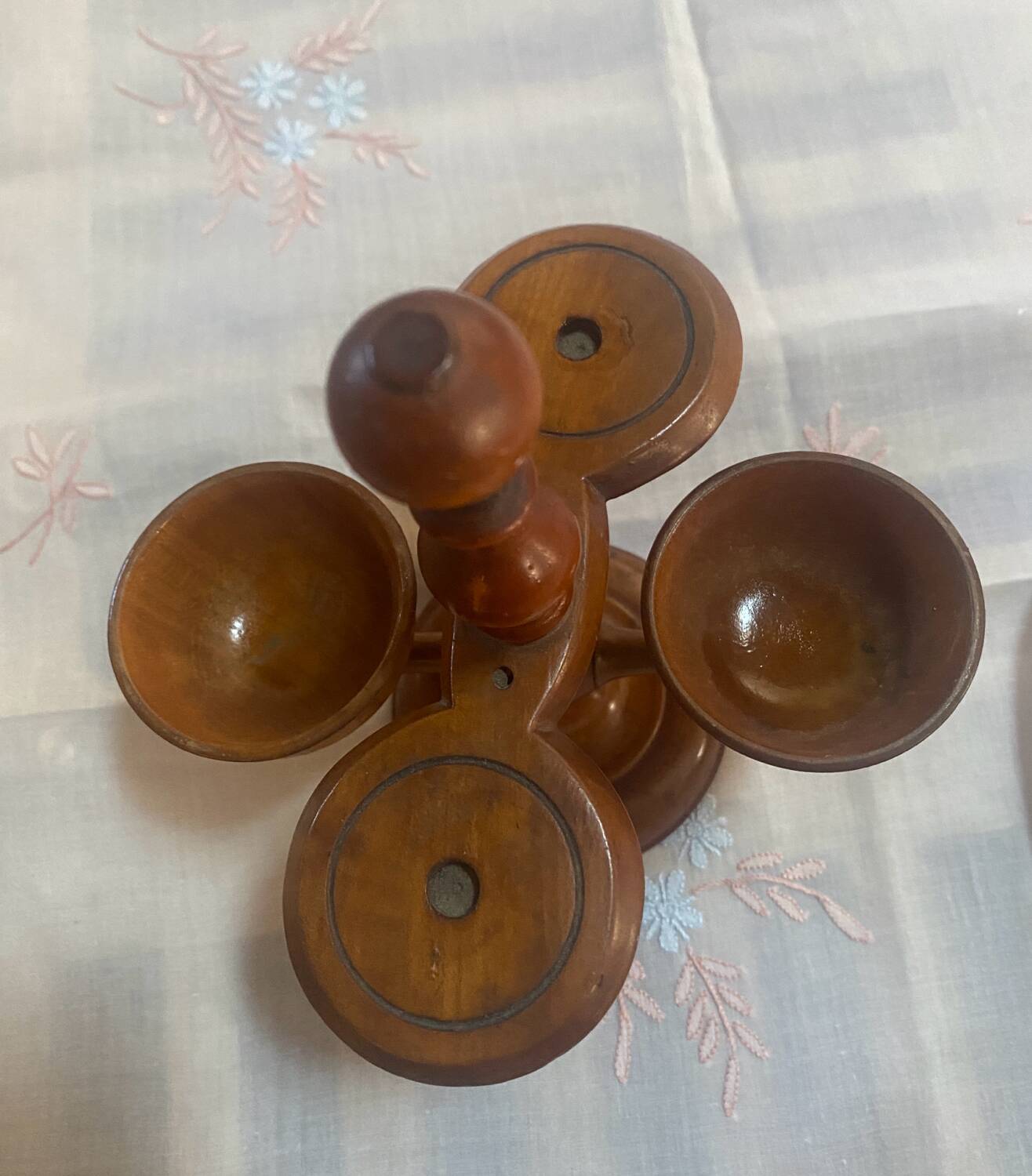 19th century boxwood salt cellar