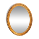 Decorative oval mirror with a floral frame, Italy, 1960s.