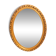 Decorative oval mirror with a floral frame, Italy, 1960s.