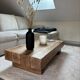 Solid oak coffee table