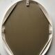 White oval mirror 1970s 45cm