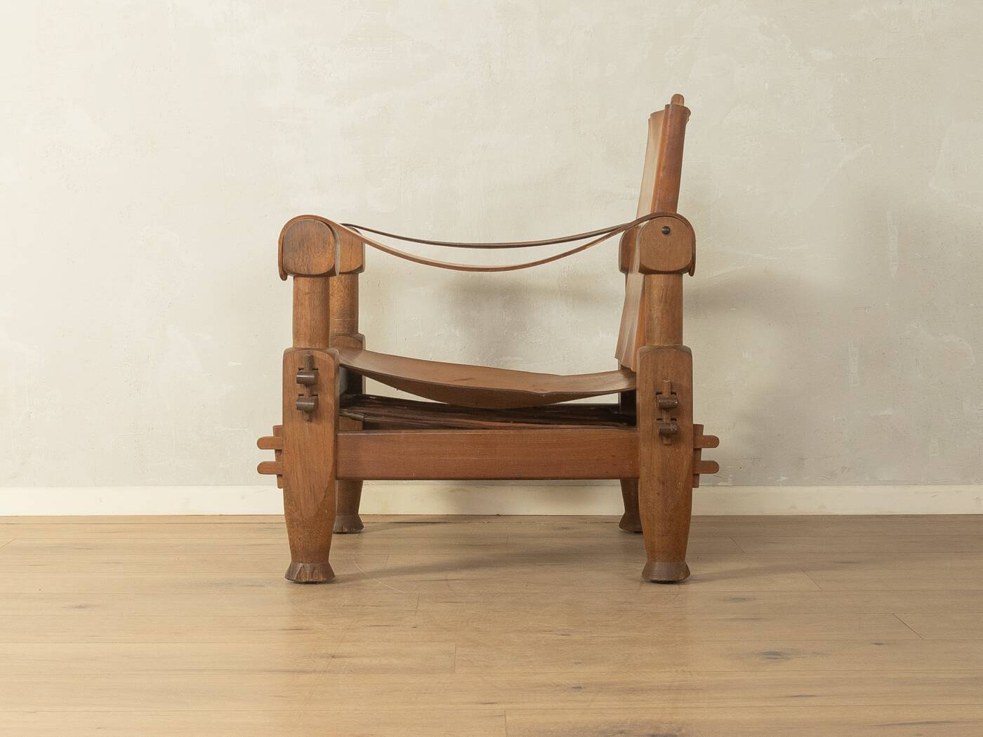 Brutalist Vintage Safari Armchair
