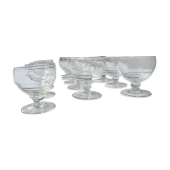 Set of 16 glasses/glasses including 10 large