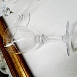 Set of 6 chiseled crystal aperitif glasses