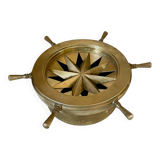 Cendrier rose des vents en laiton massif